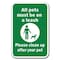 Signmission 18 in Height, 0.12 in Width, Aluminum, 12" x 18", A-1218 Pet-Animal - PetsLeash A-1218 Pet-Animal - PetsLeash - alternate 1